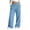 Sky Blue, variant on Timegard Girls Sweatpants Kids Wide Leg Pants Elastic High Waist Loose Comfy Lightweight Trousers Fall