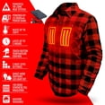 thumbnail image 5 of ActionHeat 5V Battery Heated Flannel Shirt 3XL, 5 of 5