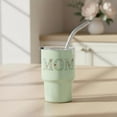 thumbnail image 2 of Mom Stainless Steel Mini Tumbler with Straw, Green, 3 oz, Mother's Day by Way To Celebrate, 2 of 10