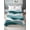 Teal Green, variant on Twin Flat Sheet Only Abstract Ocean Sea Wave Soft Microfiber Cooling Bedding Sheets Turquoise White Ombre Art Flat Bed Sheet