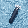 thumbnail image 6 of Freya Vee Razor + Vibe 2-in-1 Starter Kit, 2 blades refills. Safely designed vibrator handle personal messager, 6 modes, Body-safe silicone curved. IP7 Water resistant. Quiet & Discreet for travel, 6 of 7