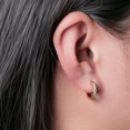 thumbnail image 3 of Titanium Hypoallergenic Huggie Hoop Earring, Small Cubic Zirconia Cuff Earrings Mini Piercing Jewelry for Women Sensitive Ears, 3 of 9