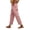 Pink, variant on kaondbfi Cotton Linen Pants Women Summer Casual Straight Leg Pants Elastic Waist Beach Trousers with Pockets