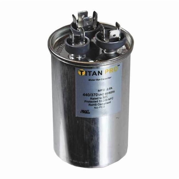 Titan Pro Dual Run Capacitor,25/5 MFD,4"H TRCFD255
