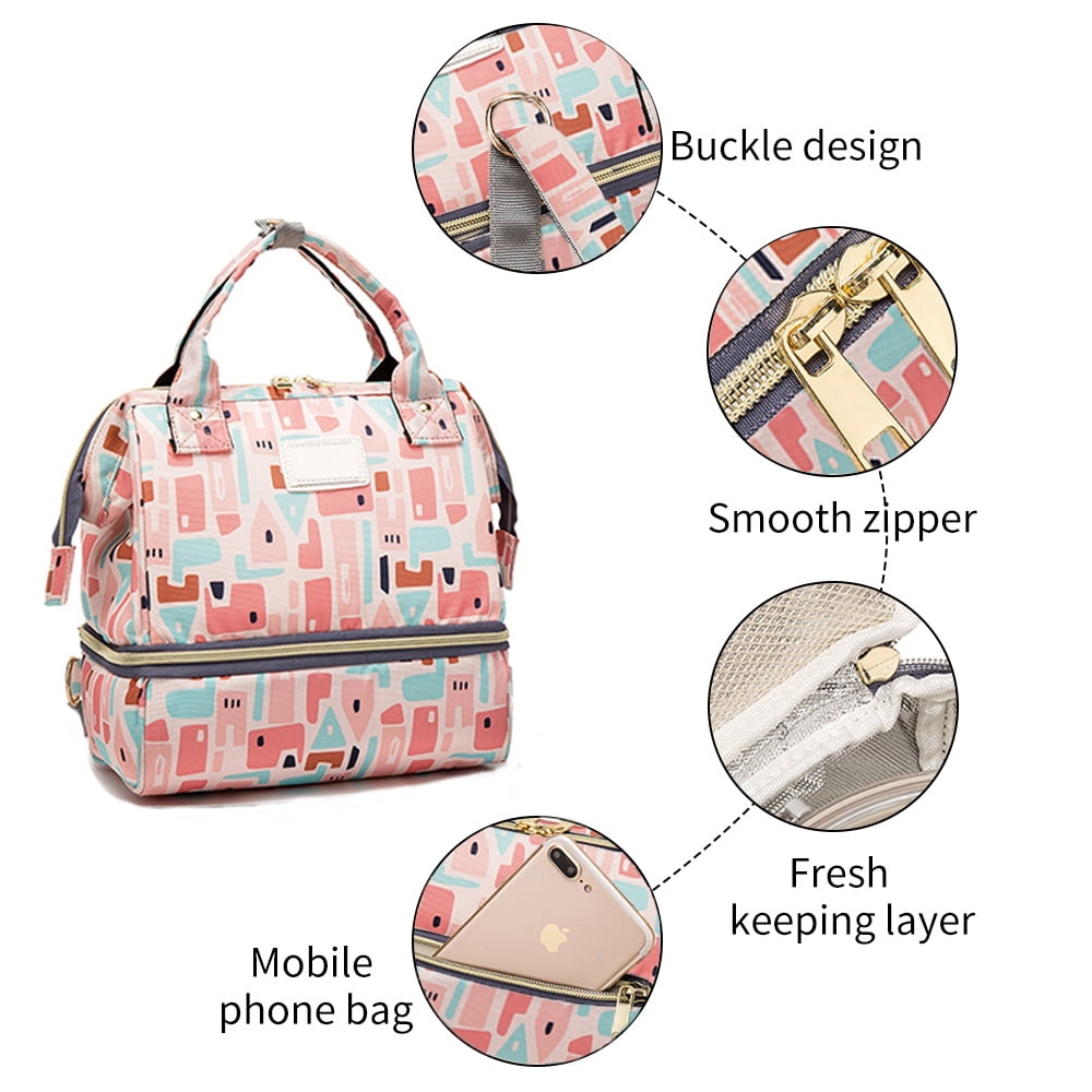 Baby Diaper Bag Mommy Bag Multifunctional Breast Milk Preservation Bag Portable Food Storage Insulation Bag Backpack
