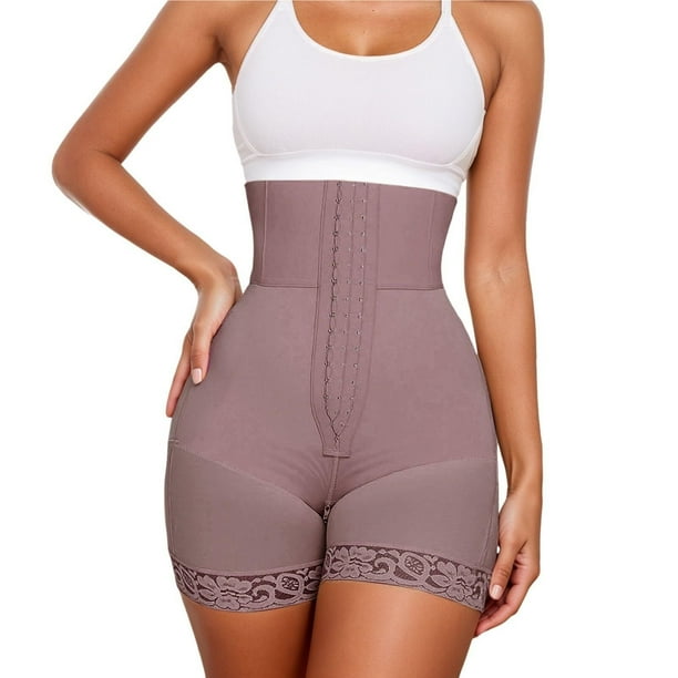 Fajas moldeadoras de abdomen for mujer, pantalones cortos moldeadores sin tirantes, levantadores de glúteos con cremallera en la entrepierna