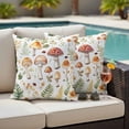 thumbnail image 5 of Spring Mushroom Pillow Covers 2 Pack Watercolor Leaf Pillowcase Waterproof Outdoor Throw Pillow Cover for Patio Garden Square Cushion 18”x18”, 5 of 9