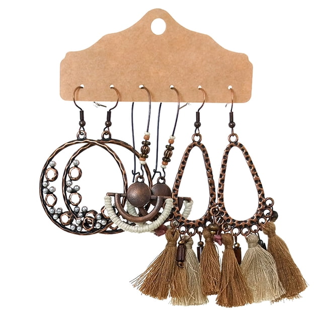 Pendientes de mujer Laklulu: pendientes con borlas, pendientes bohemios para mujeres y niñas