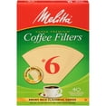 Melitta Natural Brown Cone Coffee Filters, Size 6, 40Ct