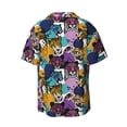 thumbnail image 5 of Salouo Retro Panther Pattern Cuban Collar Shirts for Men Button-Down Shirt Men's Short Sleeve Shirts Hawaiian Shirts Casual Shirts -Large, 5 of 6