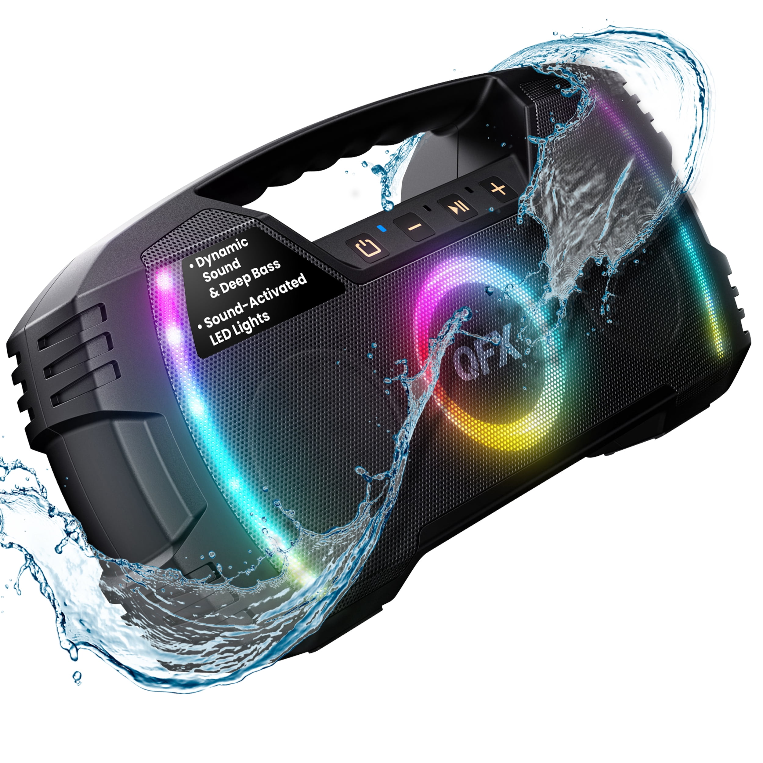 QFX BT-64 4 Inch Bluetooth Speaker With LED Lights - Walmart.com