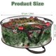 thumbnail image 2 of 4 bolsas de almacenamiento transparentes para coronas navideñas, contenedor de almacenamiento de coronas navideñas de 24x8 pulgadas, protector de coronas de PVC resistente con asa (negro), 2 of 5