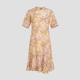 thumbnail image 4 of Vestido de verano 2022 de seda auténtica de alta gama para mujer, 100 % con estampado en forma de A, estilo chino, de talla grande, 4 of 5
