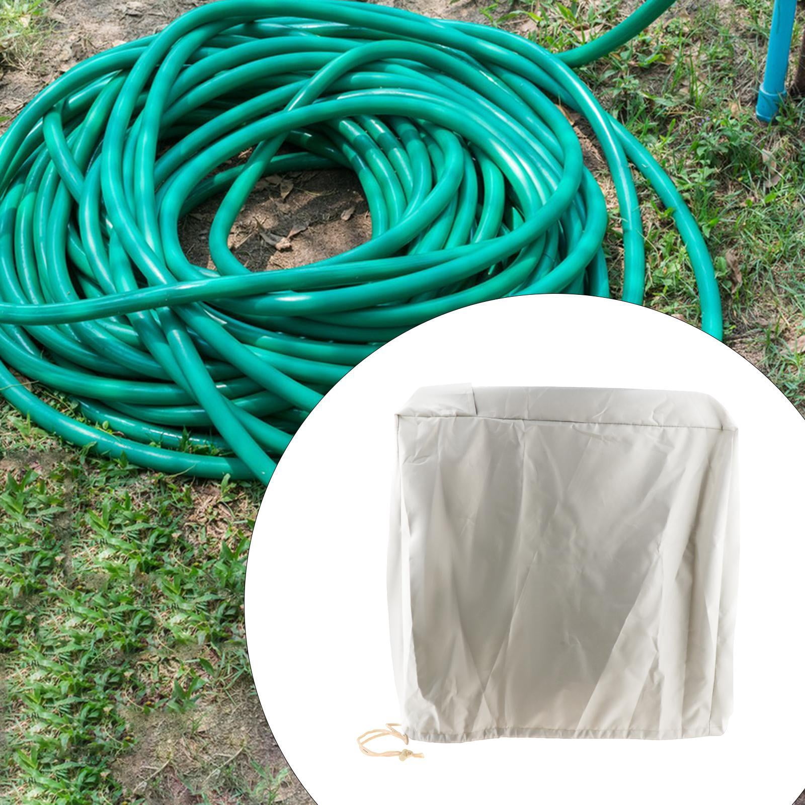 Fzaqwen Retractable Garden Hose Reel Cover Oxford Cloth Cover Water Hose Reel Beige