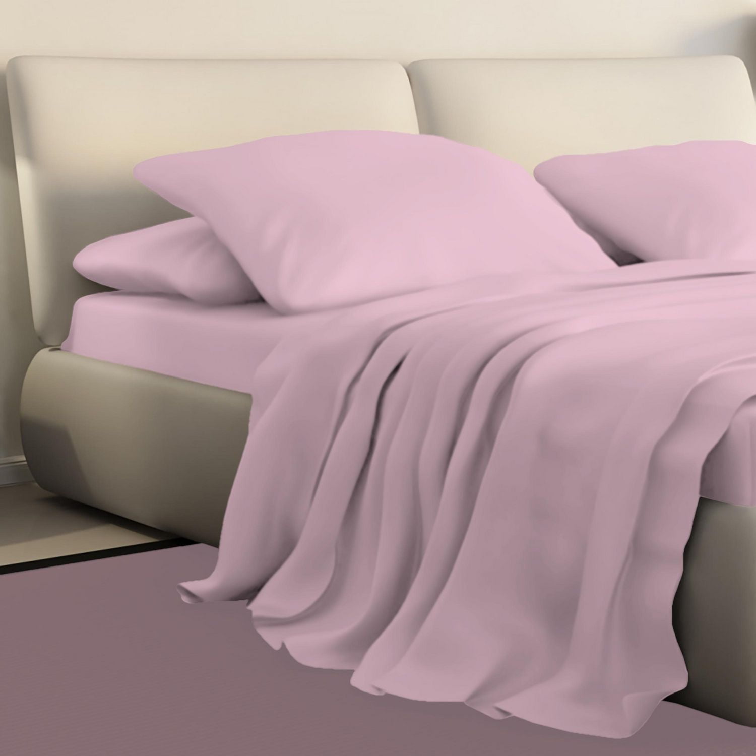 Ensembles de draps en flanelle de couleur unie Johnson Home