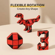 Somnr 5 Pcs Fidget Snake Cube Twist Puzzle Magic Snake Sensory Toys Collection Brain Teaser Socking Stuffers Party Favors Game Goodie Bags Fillers for Kids Adults Teens