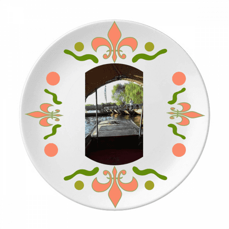 

Scene Of Outside Art Deco Fashion Flower Ceramics Plate Tableware Dinner Dish