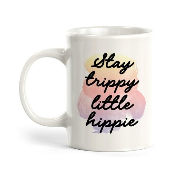 Stay Trippy Little Hippie 11oz Plastic Coffee Mug