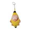 thumbnail image 2 of Colgante de peluche de plátano suave con sonido para bolso, bolso y llave. Estilo un llavero, 2 of 9
