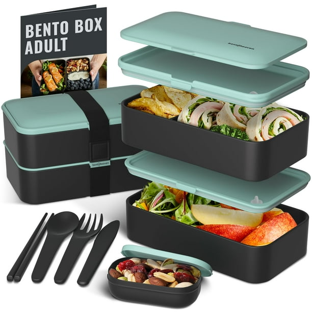 Bento Box Bentoheaven Premium para adultos con utensilios y palillos