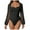 Black, variant on Ribbed Long Sleeve Body Suits Women Mesh Square Neck Leotard Stretch Slim Fit Sexy Thong Bodysuit Shirts Tops