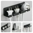 thumbnail image 4 of Niceauty Wall Mount Cable Manager with Plug Hook for Home Use in Space Aluminum Black 7.8 Inches, 4 of 8