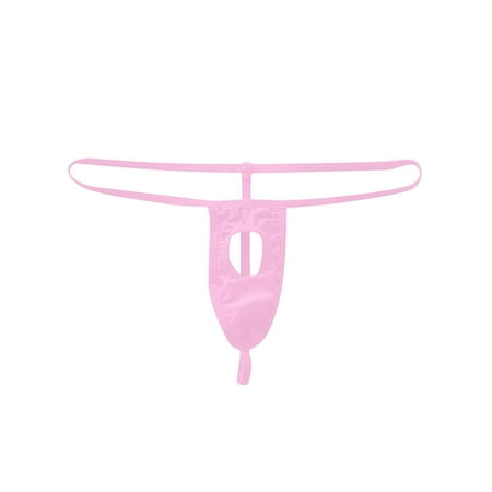 

wendunide underwear women y Mens Stretch Bulge Pouch Thong Bikini Briefs Underwear Underpants Pink L