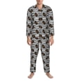 thumbnail image 3 of Naloa Haloween Pumpkins Men’s Pajamas Set - Long Sleeve Button Down Sleep Shirt and Pajama Bottoms Sleepwear Set-X-Large, 3 of 7