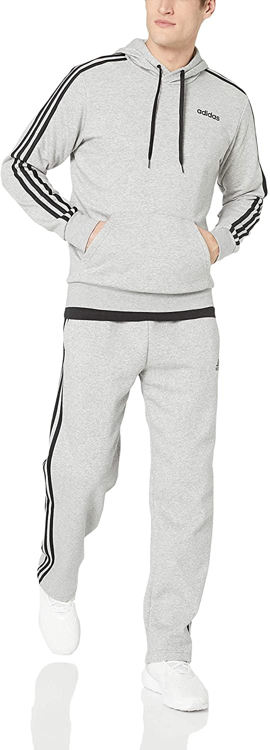 adidas Mens Essentials 3-Stripes Regular Fit Training Hooded Sweatshirt