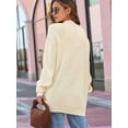 thumbnail image 4 of Womens Oversized Cardigan Soft Knit Cardigan Sweater with Pockets  L, 4 of 6