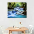 thumbnail image 2 of COMIO Wall Art Tropical Beautiful Waterfall Prints Light Green Forest Natural Landscape Picture Canvas Paintings Scenery Spring Summer landscape for Home Wall Decor Artwork, 2 of 4