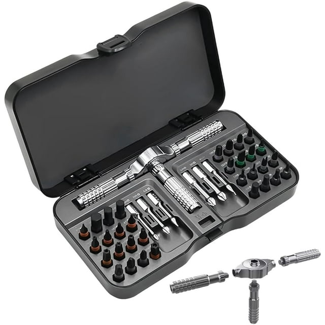 2026 40-in-1 Magnetic Screwdriver Set with Ratchet Wrench, Multi-Bit Tool Kit