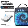 thumbnail image 4 of Blue and Black Tie Dye Pattern Insulated Lunch Bag Teens,Lunch Box for Men Women for Work,Picnic or Travel,10.2x9.5x4.3 Inches,8 Can Capacity, 4 of 6