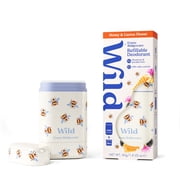 Wild Refillable Deodorant Starter Pack – Aluminum Free. Emma Bridgewater Bee Case + Honey & Cactus Flower Refill, for Women and Men, 1.4oz