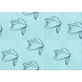 thumbnail image 1 of Ahgly Company Indoor Rectangle Patterned Blue Diamond Blue Area Rugs, 2' x 5', 1 of 6