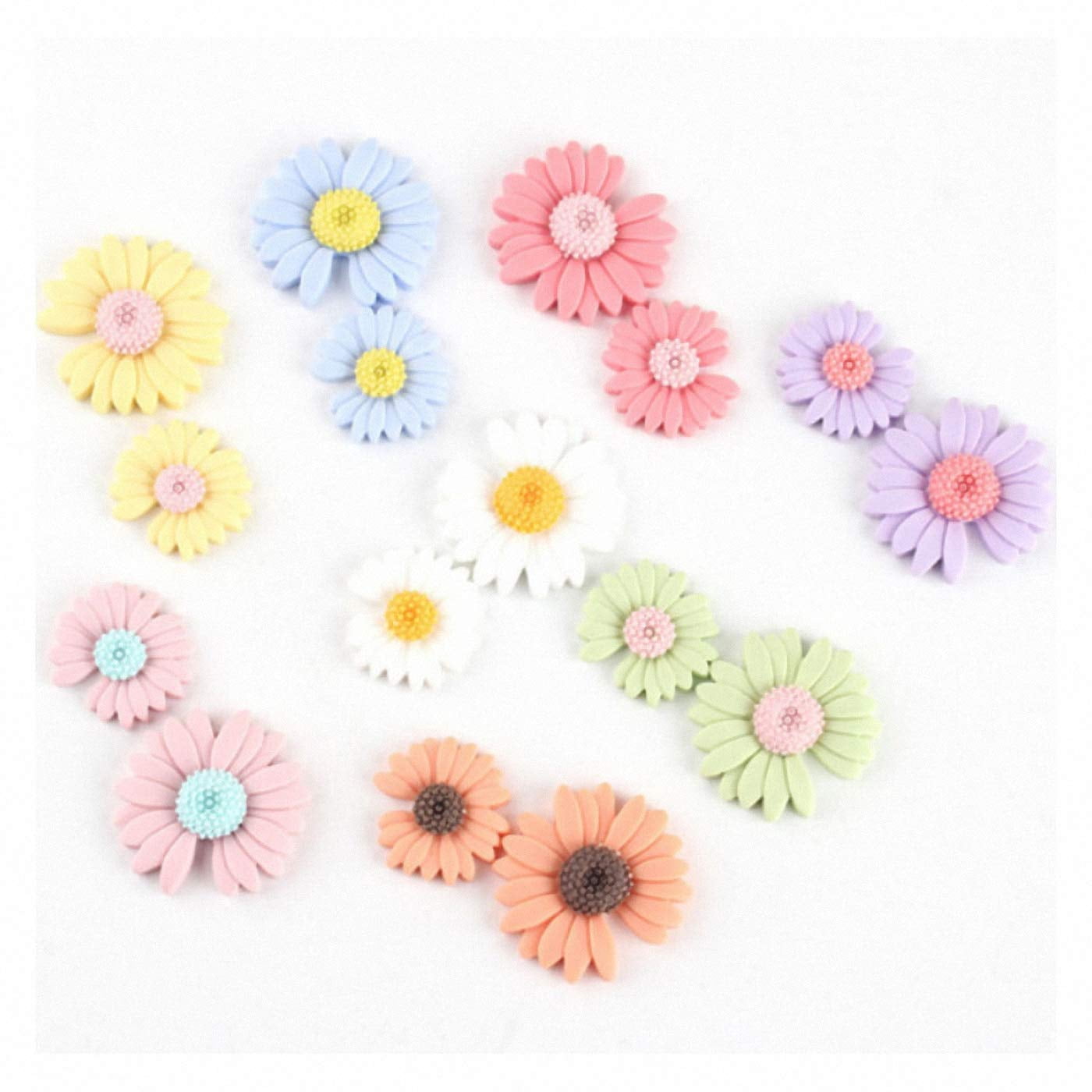 26mm Colorful Eco-friendly Spray Paint Flower Flatback Diy Flower Handmade  Crafts Metal Free Shipping Candy Color Accessories - Charms - AliExpress