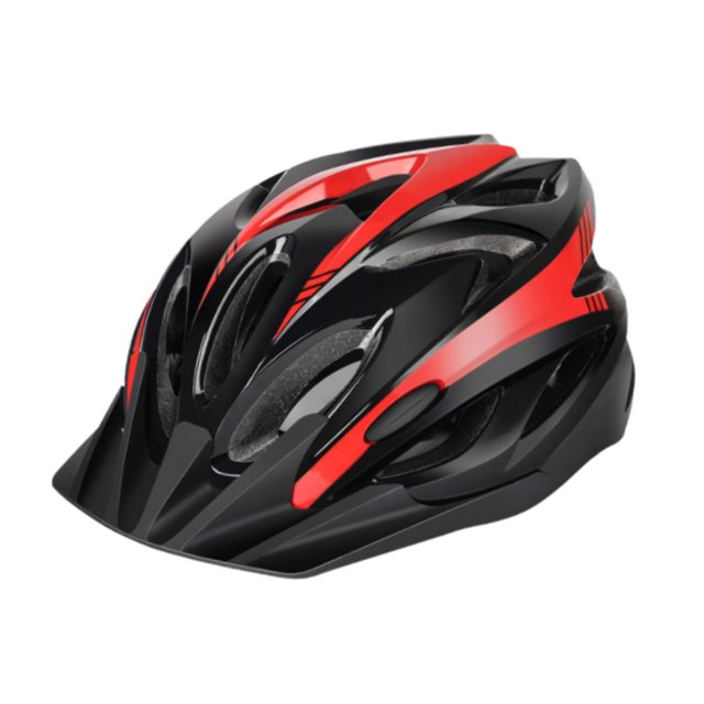 Casco de Bicicleta DYNWAVEMX de Carretera para Ciclismo Negro y Rojo Accesorios Interiores Desmontables