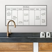 WallPops Whiteboard Weekly Calendar, White, 13 x 26