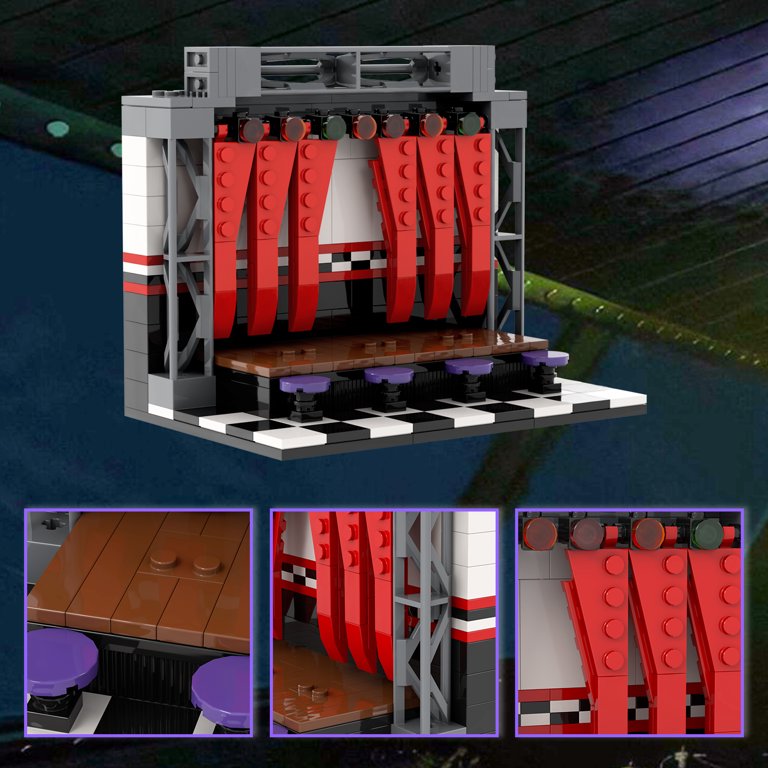 MOOXI-MOC FNAF Stage Building Set,Creative Cute Building Blocks