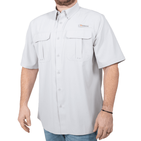 Kings River Men s Short Sleeve Fishing Guide Shirt Micro Chip Size 2XL