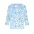 thumbnail image 6 of Abcomgle Long Sleeve T Shirts for Girls 10-12 Trendy Daisy Flower Print Crewneck Shirts for Kids Girls Fall Basic Girls Tops Trendy Girls Sweatshirts 6-7 Years,Sky Blue, 6 of 6