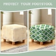 thumbnail image 7 of TSOVTHRID Shamrock Leaf Plaid Print Ottoman Cover Square Footrest Sofa Slipcovers Soft Stretch Stool Cover with Elastic Band Footstool Protector Covers for Living Room St. Patrick's Day Decor, 7 of 7