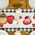 thumbnail image 6 of Uuowzo Valentine's Day Table Runner Kitchen Dining Table Decoration for Indoor Home Party Valentine's Day Rectangle Tablecloth Heart Fabric Table Cloth Washable for Valentine'S Day Home Setting, C, 6 of 6