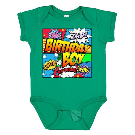 

Inktastic Birthday Boy Comic Book Gift Baby Boy Bodysuit