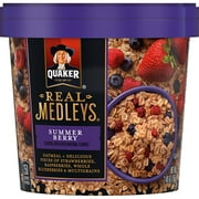 Quaker Real Medleys Oatmeal Summer Berry Oatmeal+ Bundle, 2.46 oz Cup