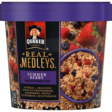 UPC 030000315521 product image for Quaker Real Medleys Oatmeal Summer Berry Oatmeal+ Bundle, 2.46 oz Cup | upcitemdb.com