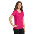 thumbnail image 4 of Sport-Tek Ladies PosiCharge Elevate Scoop Neck Tee-L (Pink Raspberry), 4 of 6