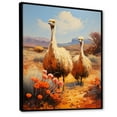 thumbnail image 2 of Designart "Nomadic Ostriches Of The Desert" Ostriches Floater Framed Wall Decor, 2 of 5
