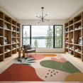 thumbnail image 2 of ODIKA 9'x12' Warm Earth Tones Abstract Shapes Design Washable Area Rug Modern Art Inspired Playful Patterns Non-Shedding, Easy Care for Master Suite, California King, Under Bed, 2 of 7