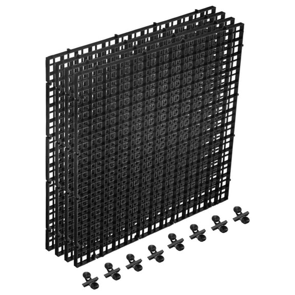 4Pack Aquarium Fish Tank Divider, 12x12 Inch Egg Crate with Suction Cups, Black